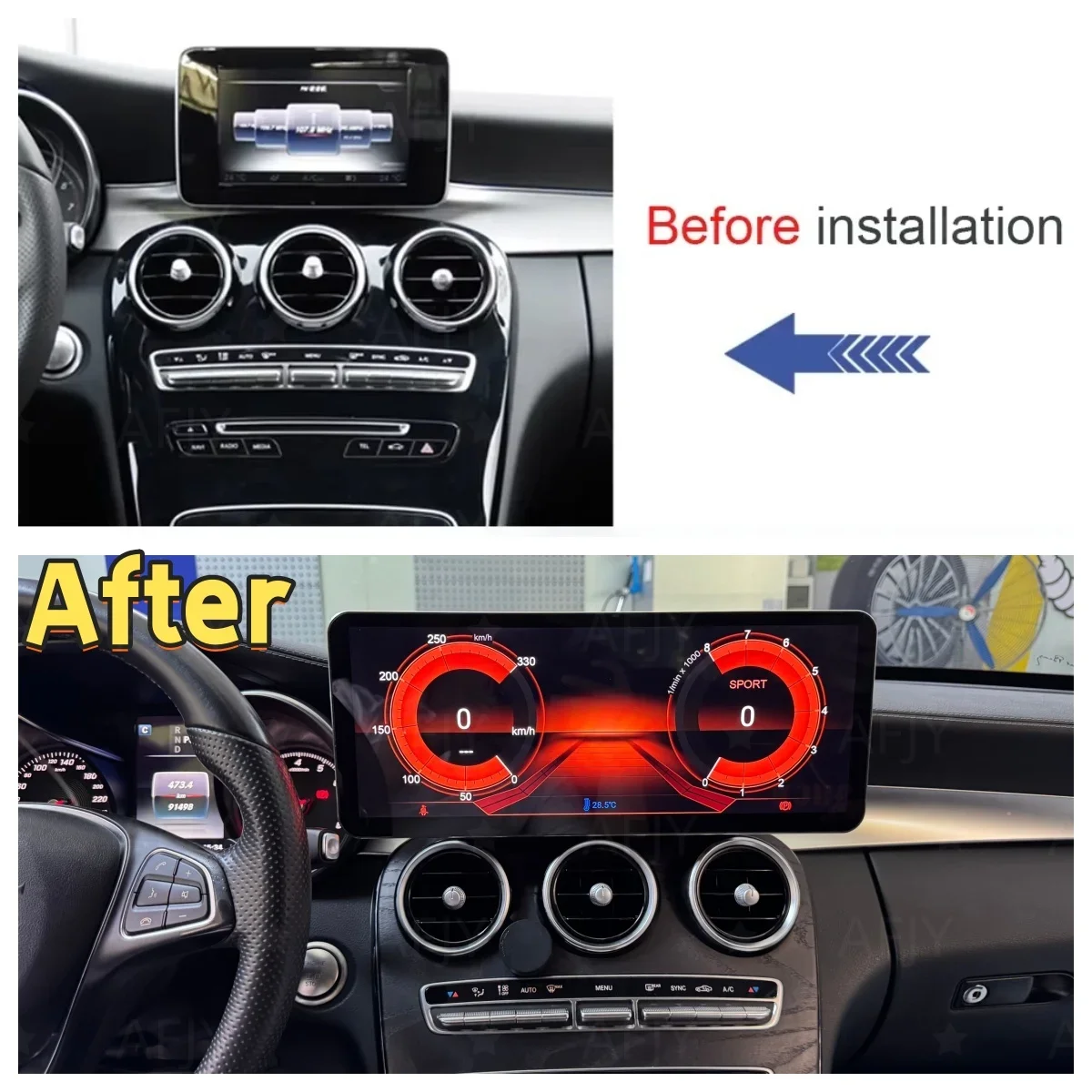 14.6inch Ultra-thin Screen Android Car Radio For Mercedes Benz A B C V E G Class GLC GLA CLA CLS GLK GLE Carplay Stereo GPS Nav