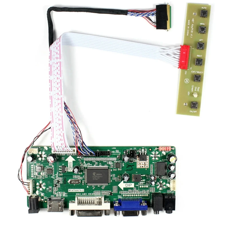 Monitor Kit for LTN140AT02 LTN140AT07 HT140WXB 1366x768 LCD LED Screen HDMI+VGA+DVI+Audio Control driver board panel