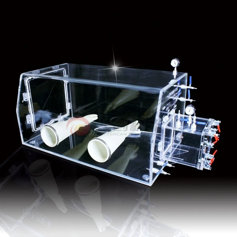 Plexiglass vacuum glove box, acrylic gas protection box GBT laboratory operation box
