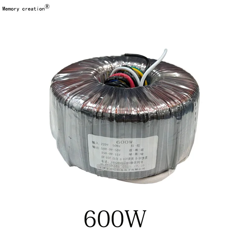 600W Full Copper Wire Amplifier Toroidal Power Transformer Dual 50V Dual 15V Single 15V Single 12V Single 9V Can be Customised