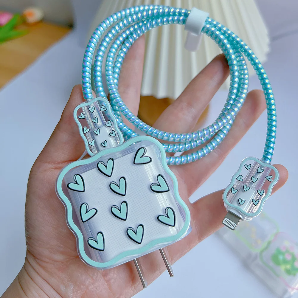 Data Line Protection Rope Protection Rope New Cartoon Simple Mobile Phone Accessories Charging Protection Package Wave Edge