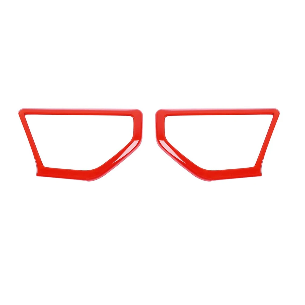 

A Pillar Speaker Trim Cover Ring Decoration Accessories for Jeep Wrangler JL Gladiator JT 2018-2022 ,ABS Red