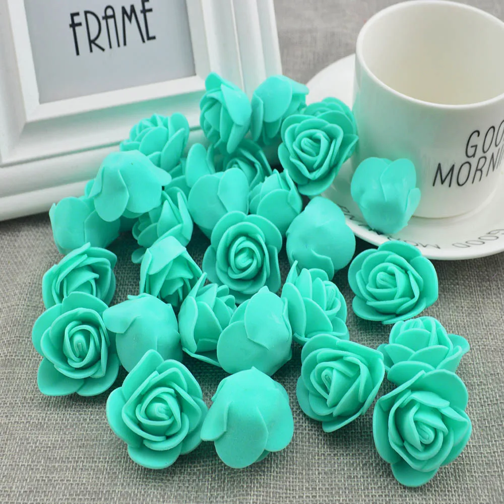 100 stücke Künstliche Blumen Günstige PE Schaum Rosen Kopf Gefälschte Bär Handgemachte Hochzeit Hause Dekoration für Sammelalbum Geschenk Box Diy kranz – Detail 14