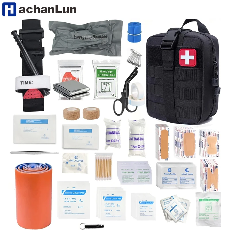 

156 шт. 30 в 1, домашняя аптечка первой помощи для путешествий на открытом воздухе, катание на лодках, кемпинга, пешего туризма, многофункциональная портативная альпинистская аптечка