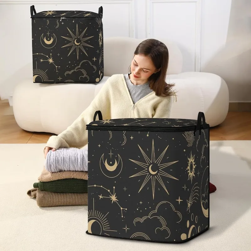 Thickened Non-woven Handheld Moving Bag Large Capacity Quilt Clothes Storage Organizer Bag Dustproof Blanket Sorting Sack