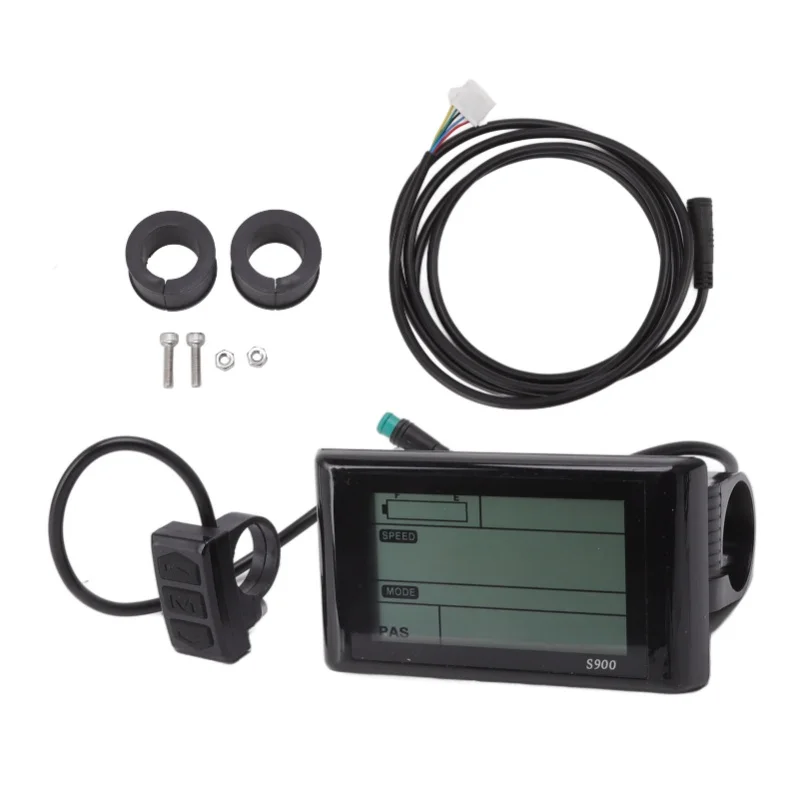 

S900 Electric Bicycle LCD Display 24V 36V 48V Waterproof Real Time Recording For Scooter Electric Bike