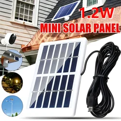 Panel słoneczny 1.2W 6V Mini USB monokrystaliczny panel słoneczny moduł zasilania ładowarka zewnętrzna polikrystaliczna DIY z kablem 118,27 cala