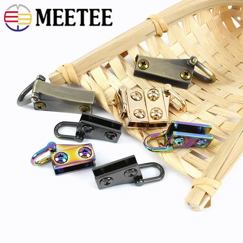 2/5/10Pairs Meetee Handbags Shoulder Metal Sides Hanging Clip Buckles Bag Chain Strap Clasp Hook Hardware Leather Accessories