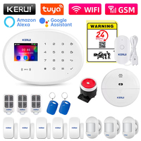 KERUI WIFI GSM Home Appliance W202 Alarm System Kit Security Protection Tuya Smart APP Support Alexa with Motion Sensor Detector
