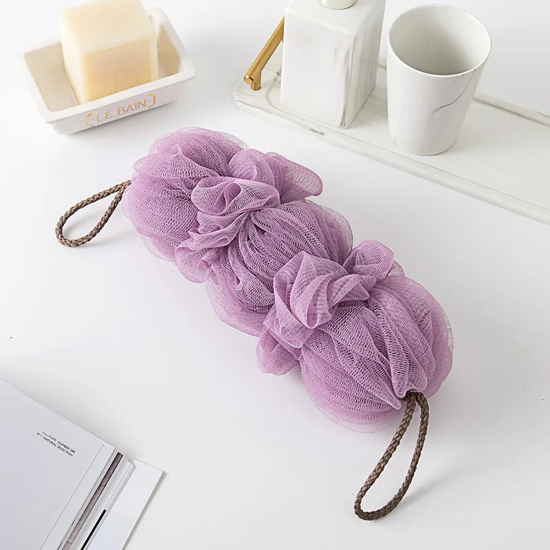 Men Women Daily Shower Back Rub Strap Towel Exfoliating Body Scrubber Lightweight Bath Household Gadget