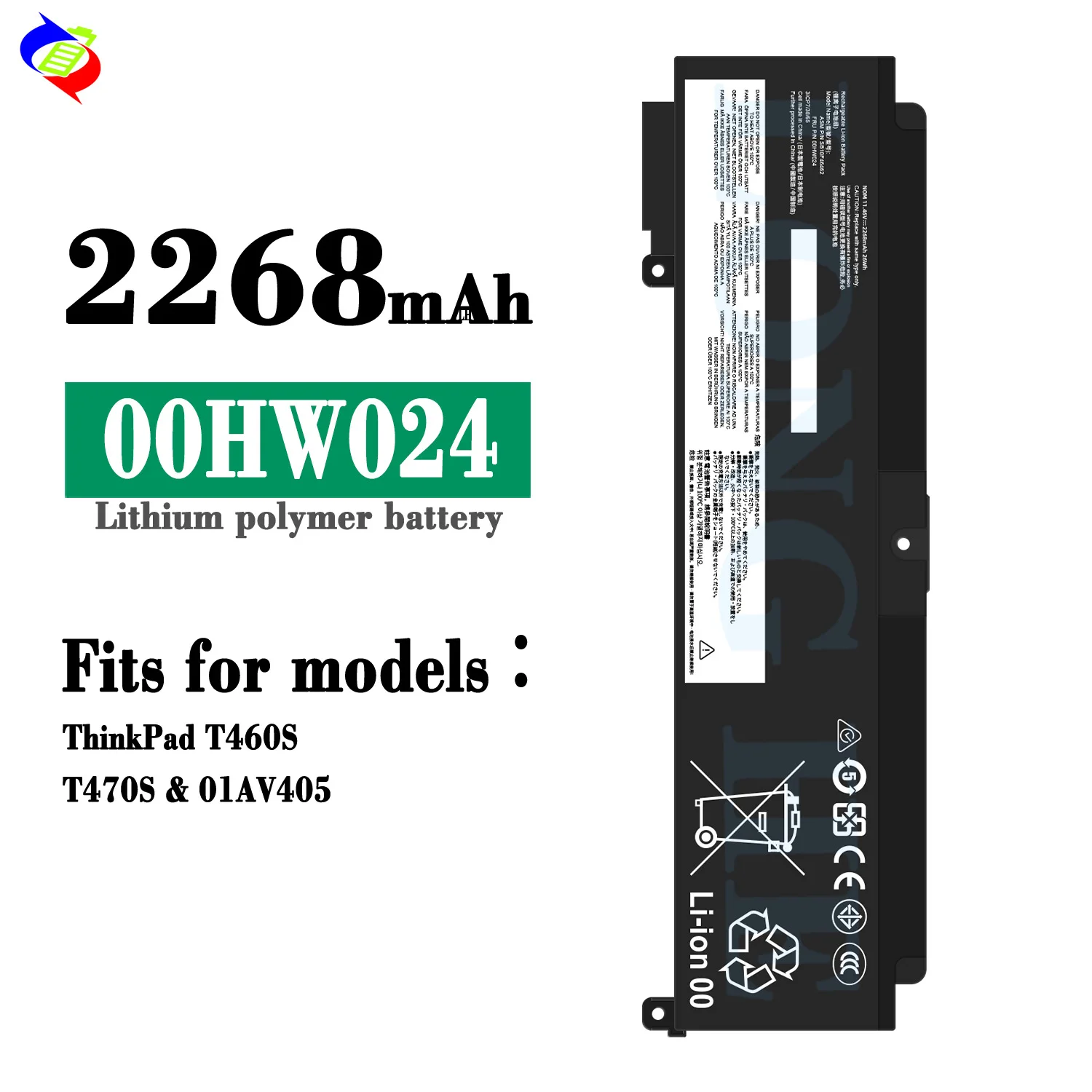 

01AV493 Laptop Battery for Lenovo ThinkPad T570 T580 P51s P52s 00UR890 00UR891 00UR892 SB10L84122 SB10L84123 15.2V 32Wh Battery