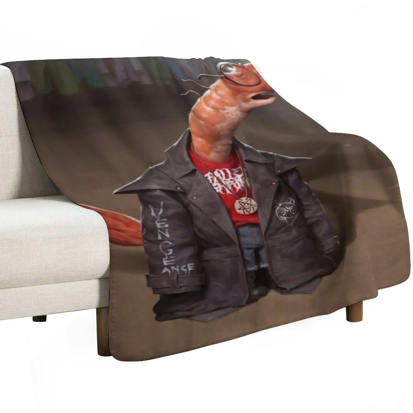 Shrimp Smiling friends Throw Blanket christmas gifts Sofa Throw Designers Tourist Vintage Blankets