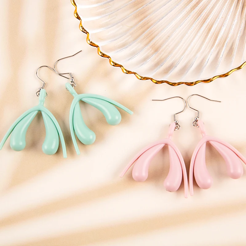 Nieuwe Mode Clitoris Oorbellen Voor Vrouwen Minimalistische Kleurrijke Oorbellen Sieraden Cadeau