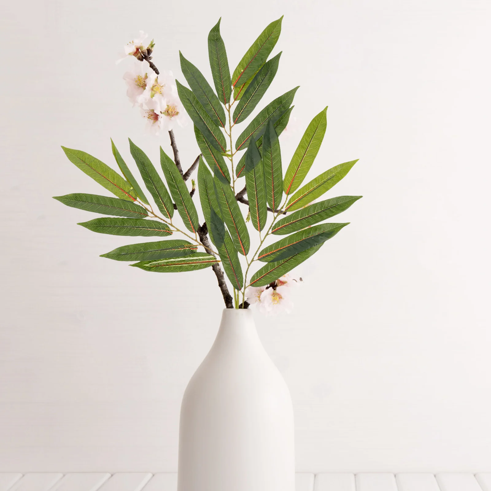 

5Pcs Artificial Willow Leaf Branches Realistic Faux Green Stems for Home Room Decor Hanging Twigs Lifelong Color True Lifelike