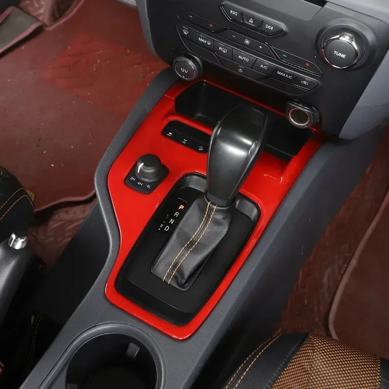 

Suetlcoity For Ford Ranger Everest Wildtrak T7 T8 15-22 Car Center Control Gear Panel Frame Cover Trim Interior Car Accessories