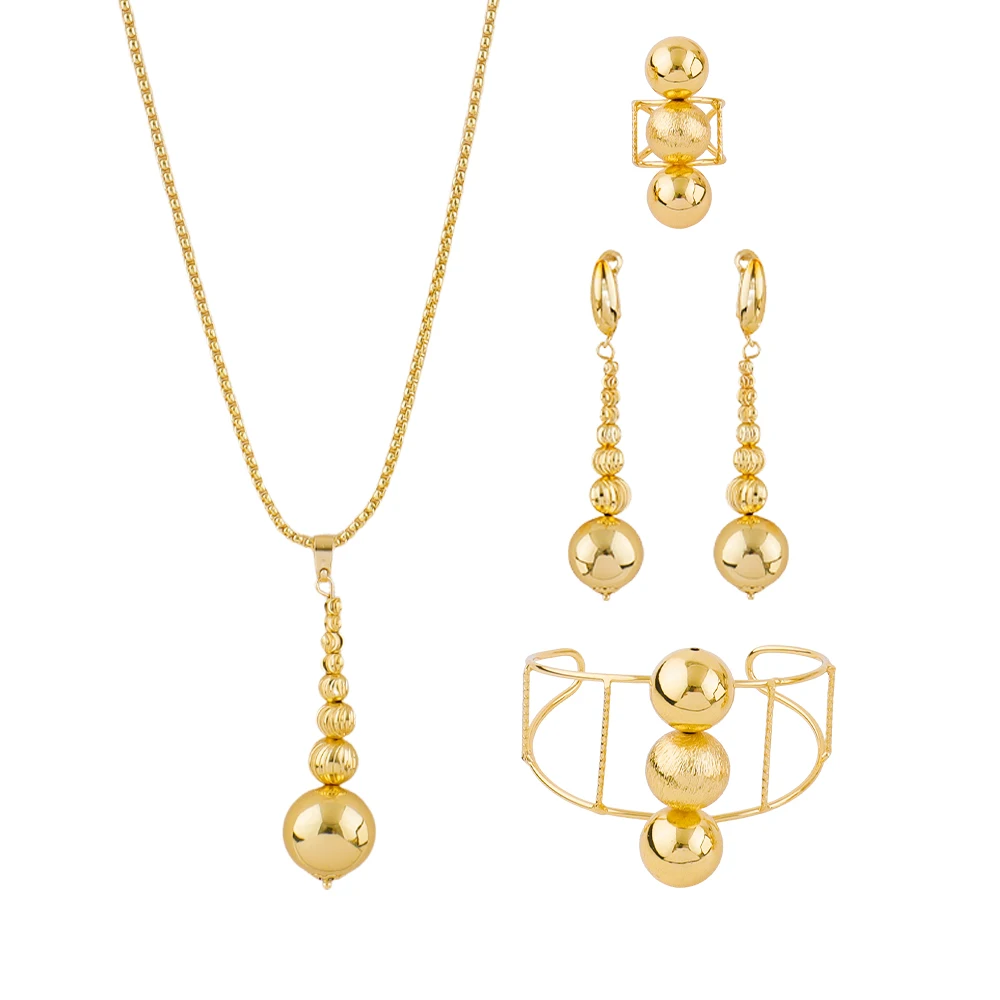 

Дубайские бусины, дизайнерские серьги, подвеска, браслет, кольцо, женский элегантный комплект ювелирных изделий, роскошные медные позолоченные винтажные бриллианты