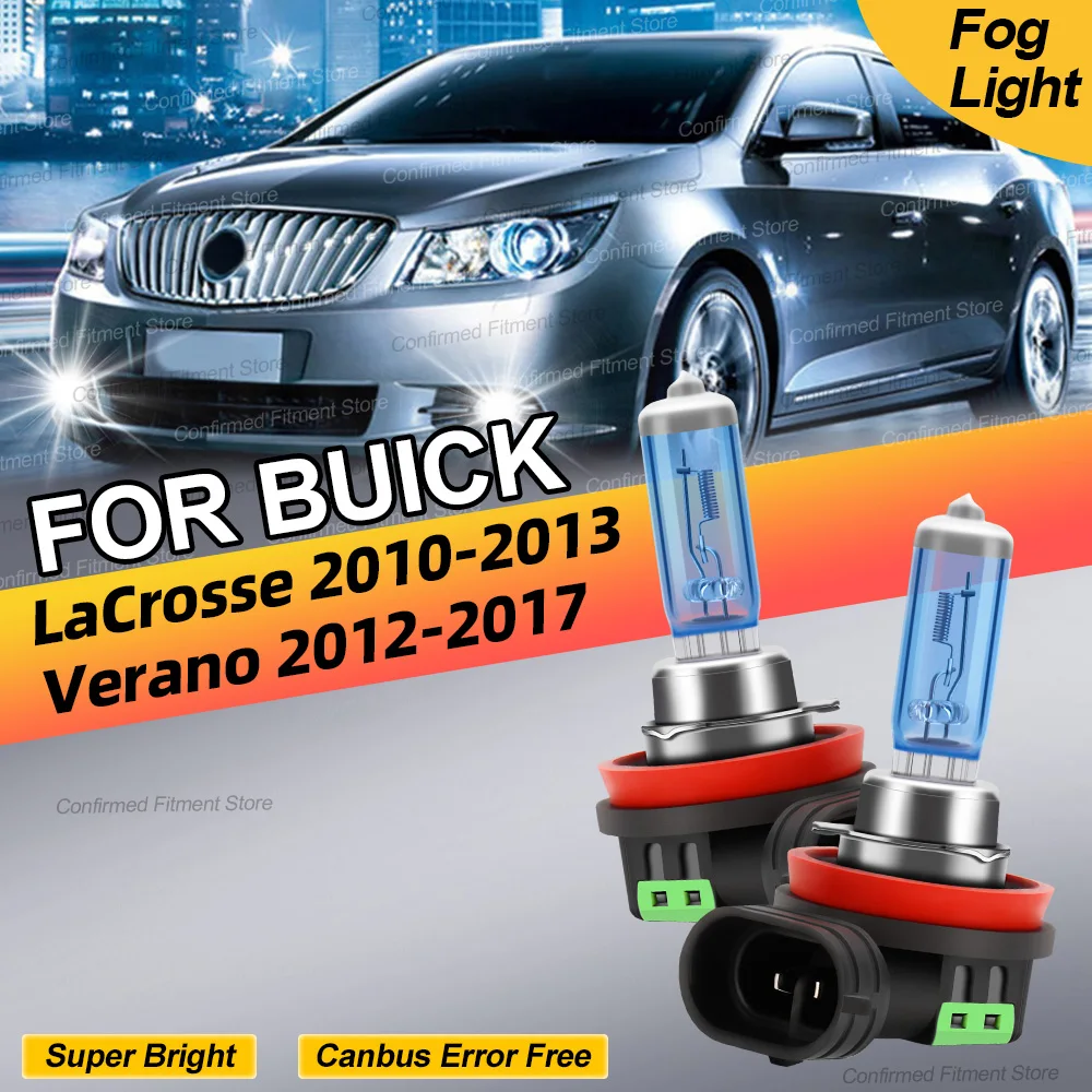 

2Pcs Halogen Bulbs H11 Canbus No Error Car Front Fog Lamps 200W 6000K White Lights For Buick LaCrosse 2010-2013 Verano 2012-2017