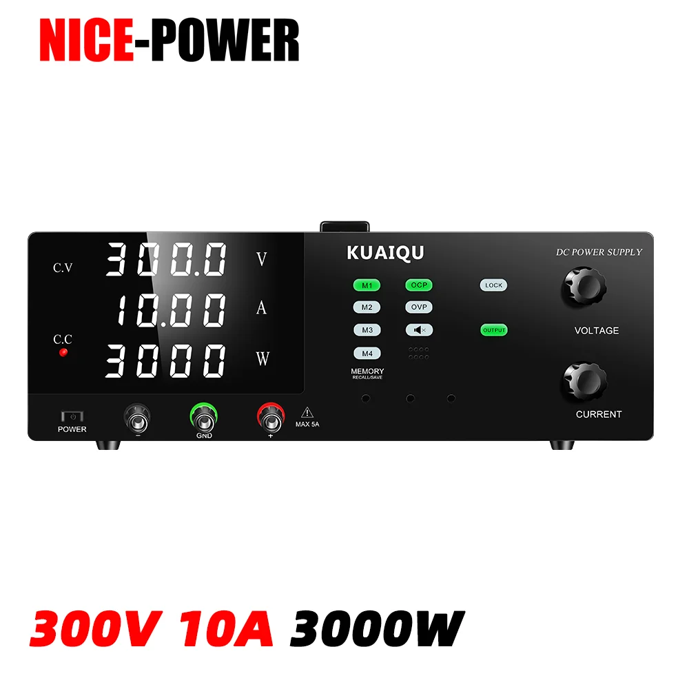 NICE-POWER R-SPS30010S 3000W High-voltage DC Power Supply 300V 10A 4-Digital Display OVP/OCP USB Control Memory Function For Lab