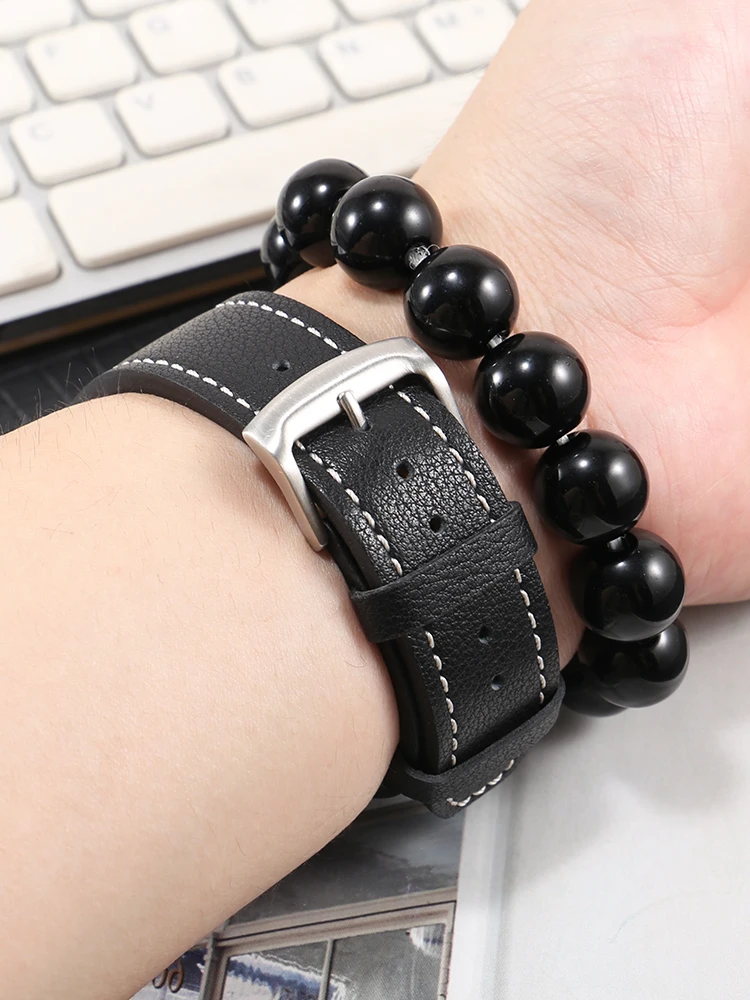 The Leather Strap Is Compatible with The C-i-t-i-z-e-n CA0695-17/84E CA0690-88E Business Sports Watch