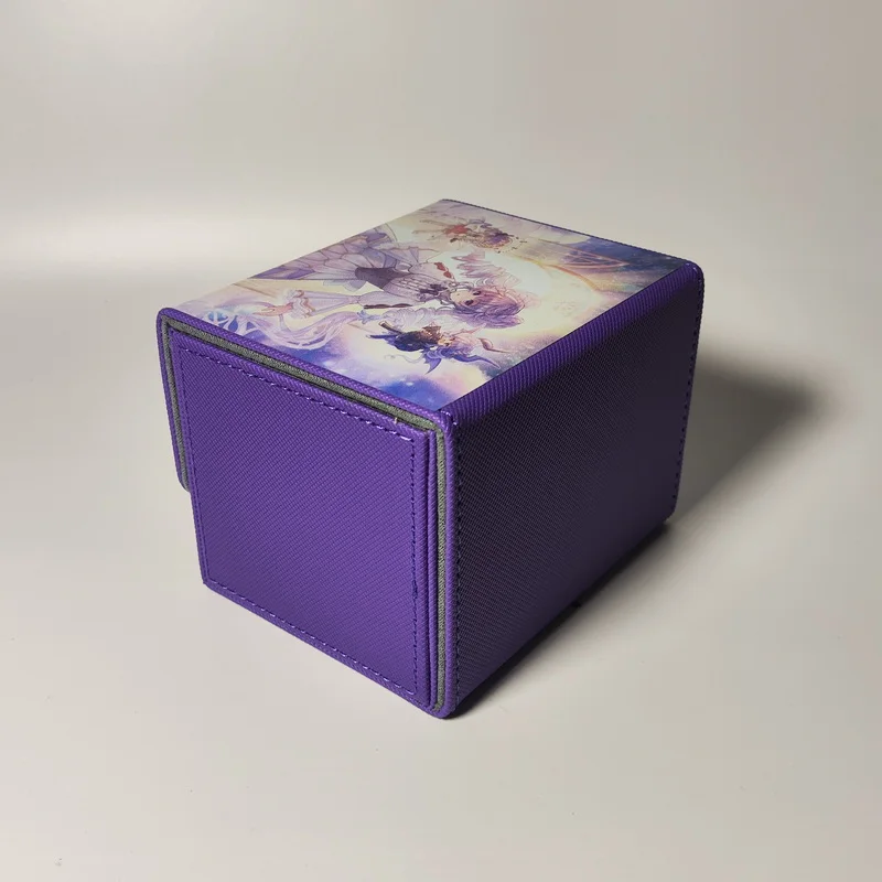 Yu Gi Oh Acg Card Box Diy Selettrice Vaalmonica Anime Game Ocg Tcg Ptcg Trading Card Storage Box Pu Leather Collection Box 100+