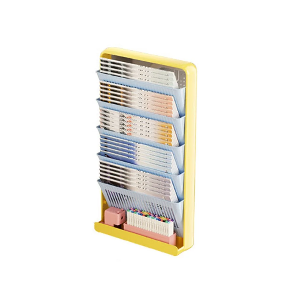 

3/5 Layer Structure Study Desk Organizer Multi-Layer Space-Saving Side Mounted Bookshelf Removable Floor-Standing