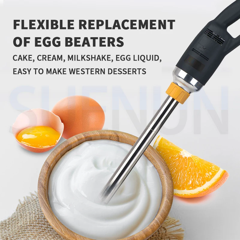 خلاط الغمر التجاري الثقيلة الخالط خلاط كهربائي 304 الفولاذ المقاوم للصدأ متغير السرعة المطبخ قضيب خلاط