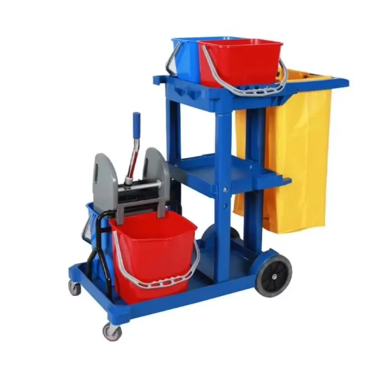 Cleaning Trolley Cart with Mop Bucket Clean Janitor Trolley