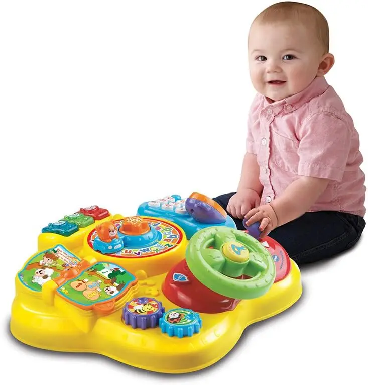 Interactive Learning Table for Toddlers with Music, Lights & Bilingual Activities - Yellow
