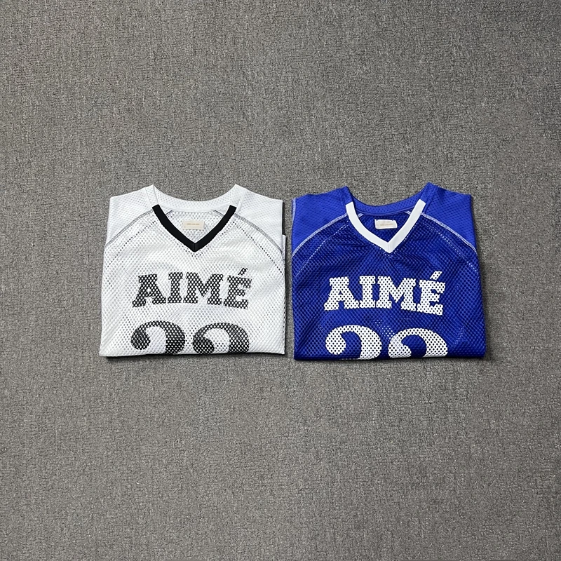 تي شيرت American Casual Me Outdoor Wear Youth Trend Summer V-ne ort Sve تي شيرت فضفاض مناسب من القطن الخالص مطبوع أنيق