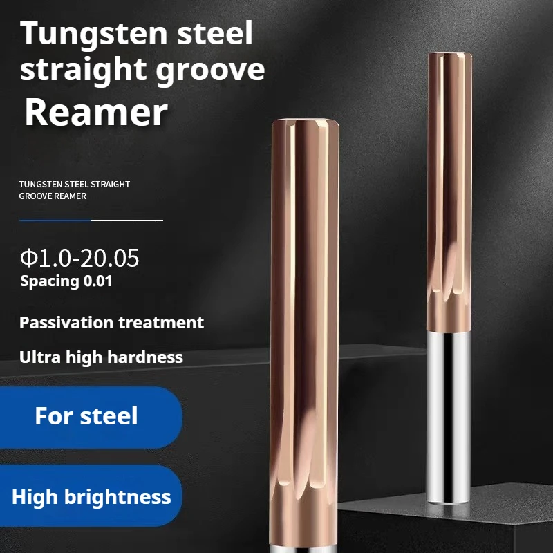 

Развертка с прямой канавкой DIY Твердый карбидный инструмент для отверстий Допуск H7 Станок BB2055 с покрытием 1-20 мм