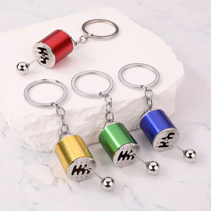 Mini Turbo Turbocharger Keychain Car-styling Keyring Gear Gearbox Pendant Keychain Stick Knobs Keyring Shift Metal Fidget Toys