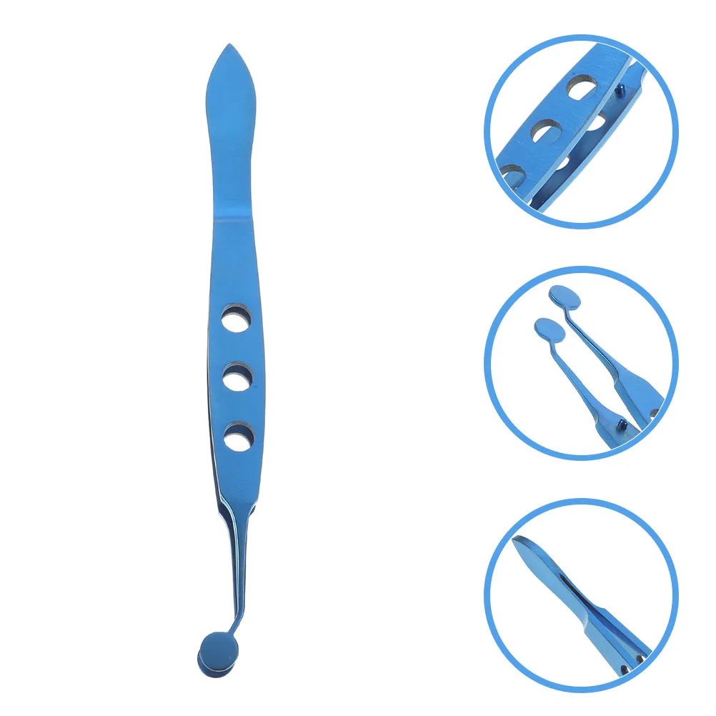 Titanium Eyelid Tweezer Professional Meibomian Gland Forceps for Women Precision Round Tip Eyelid Compressor Soothing Eye
