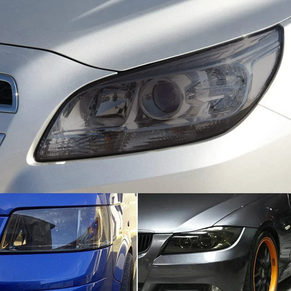 

Car Headlight Taillight Wrap Film Transparent Light Black Smoke PVC Tint Armored Cover Foil