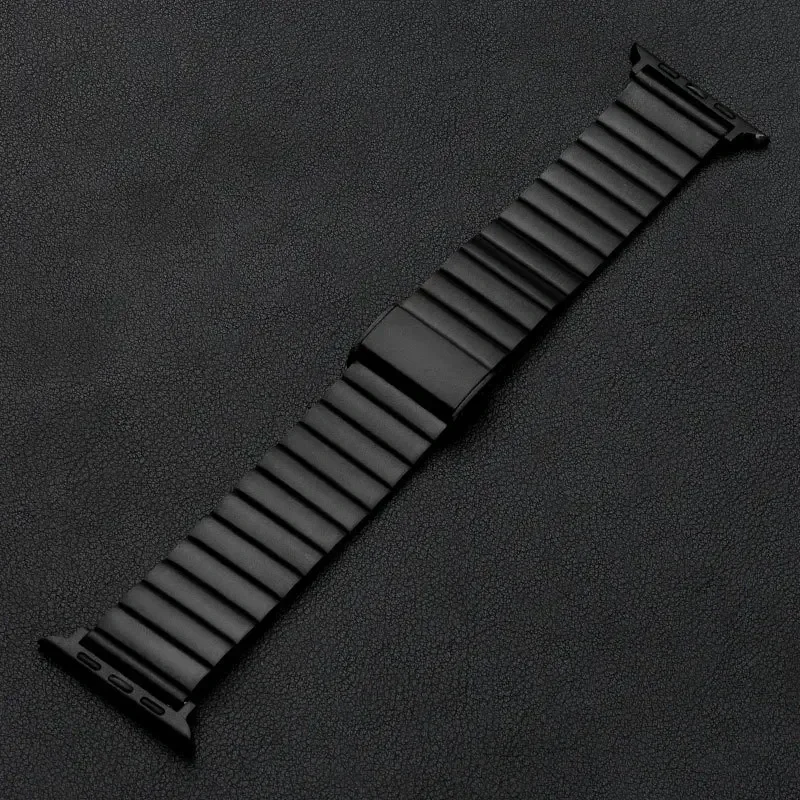 Apple Watch用ステンレススチールストラップ,iwatchシリーズ10,9,8,7,6,se,ultra 2,49,45,44,46mm用メタルブレスレット42mm