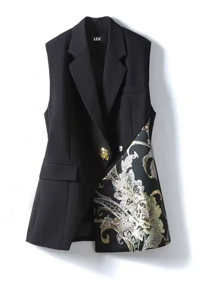 

2025 Fashion Simple Elegant Women's Sleeveless Vest Casual Classic Elegant Office Lady Chic Casual Outerwear Tops New 2025