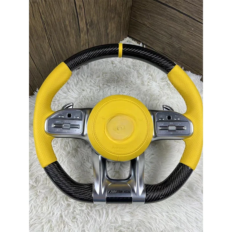 Car carbon fiber steering wheel FOR Mercedes-Benz C-class A-class B-class E-class gla/glc/gle old model to new amg 809