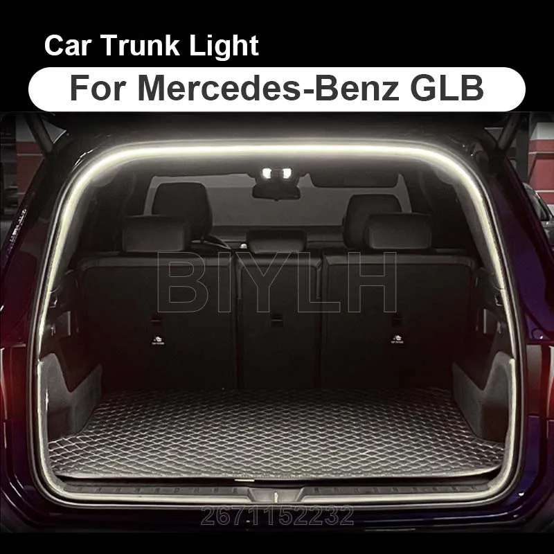 Car LED Atmosphere Light For Mercedes-Benz GLB Trunk Light Customized Tail Box Brightening Light Auto Interior Accessories