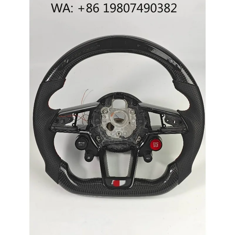 

3-Spoke High Quality Carbon Fiber Leather Steering Wheel Custom Sport For Compact Sport Auto