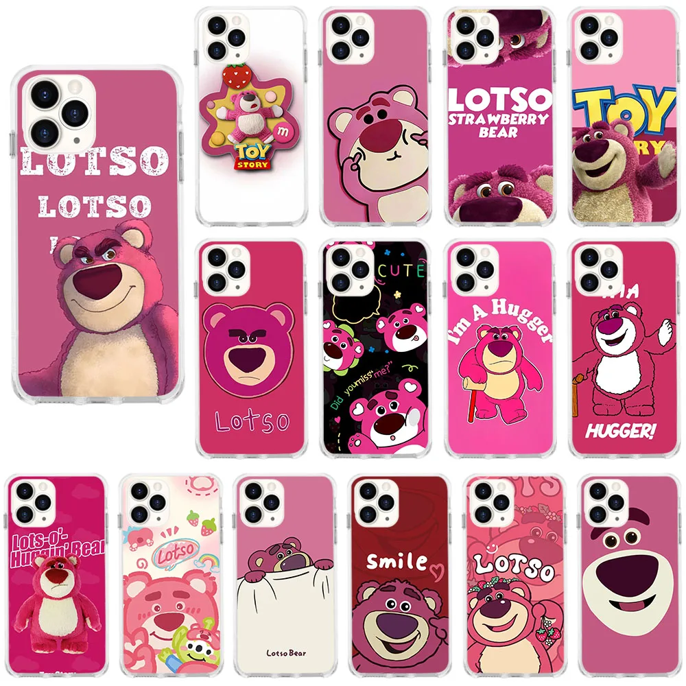 IT-68 Strawberry Bear Lotso Soft Case for Tecno Camon Spark 16 17 17P 8C 5 6 AIR Go 7 7P 7t Pro 8 8P