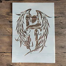 A4 29 *21cm angel DIY Stencils Wall Painting Scrapbook Coloring Embossing Album Decorative Paper Card Template,wall
