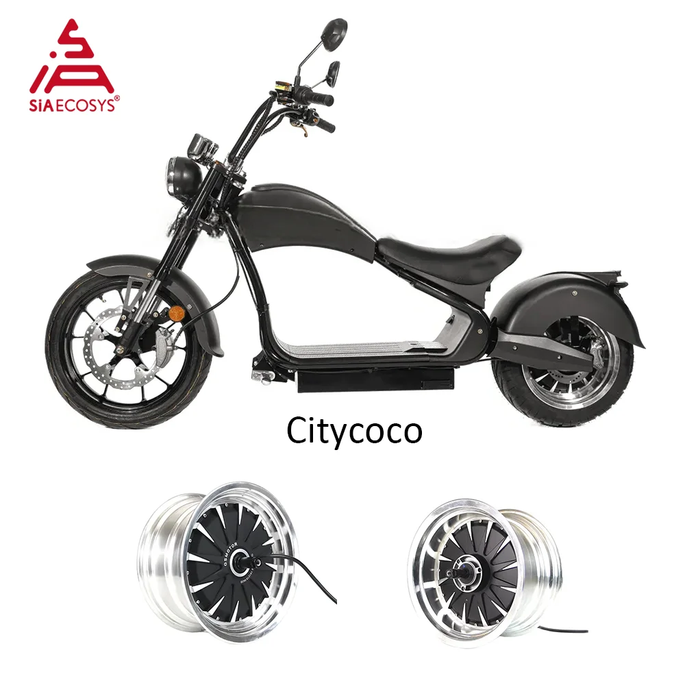 QSMOTOR QS260 12x7.5inch 3000W V1.4 48-72V BLDC In-Wheel Hub Motor for Electric Motorcycle or Citycoco