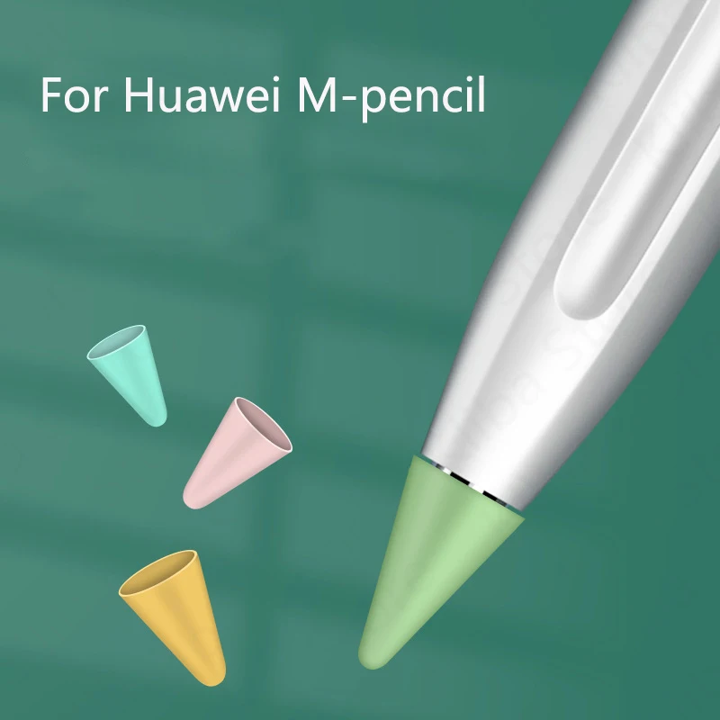 10Pcs Silicone Mute Nib Cover For Huawei M-pencil 1/2/3 Tip Cover Replaceable Tip For Ipad Pencil Stylus Pen Nib Protection Case