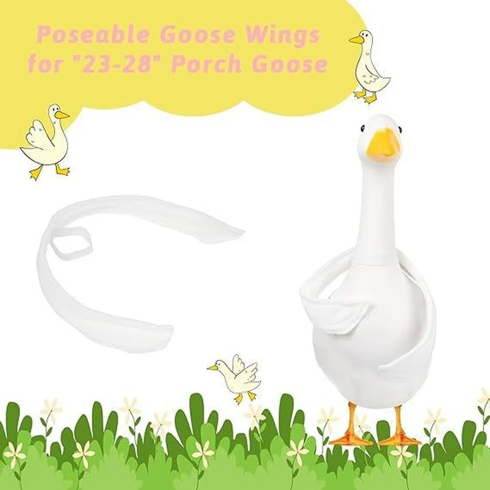 Adjustable Goose Feather Wing for Porch Lawn Decoration Designed for Compatibility with Standard-Sized Porch Geese