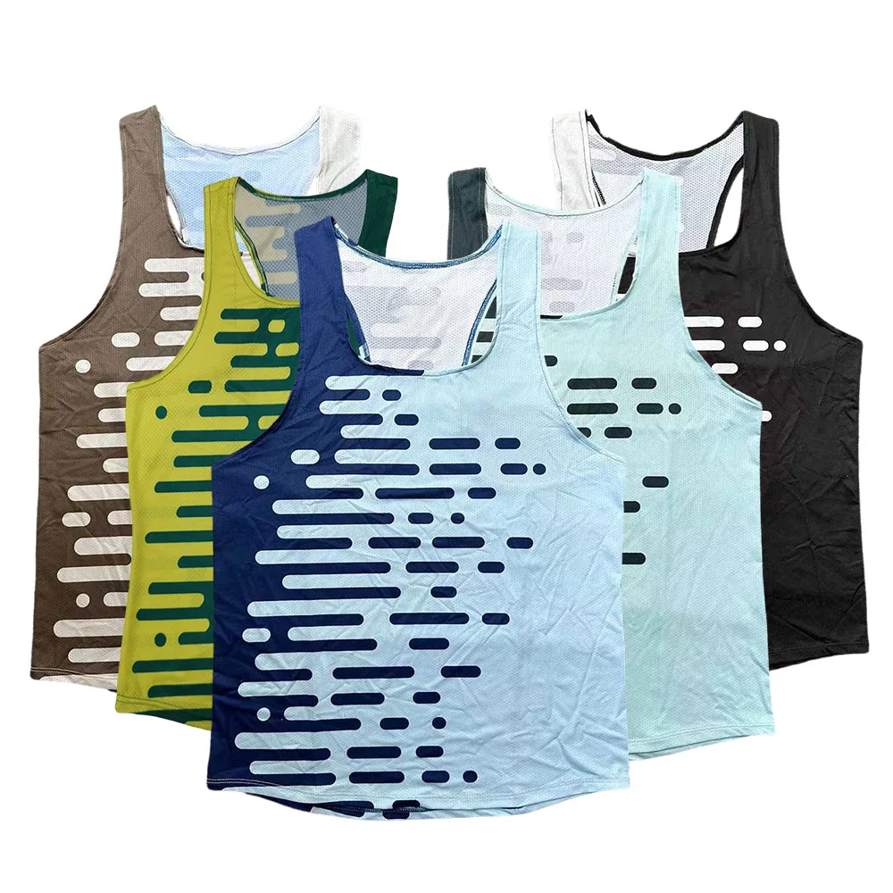 

Brand Run Athletics Tank Top Runnning Speed Singlet Fitness Shirt Mens Clothing Guys Sleeveless Track Field Vest Customization