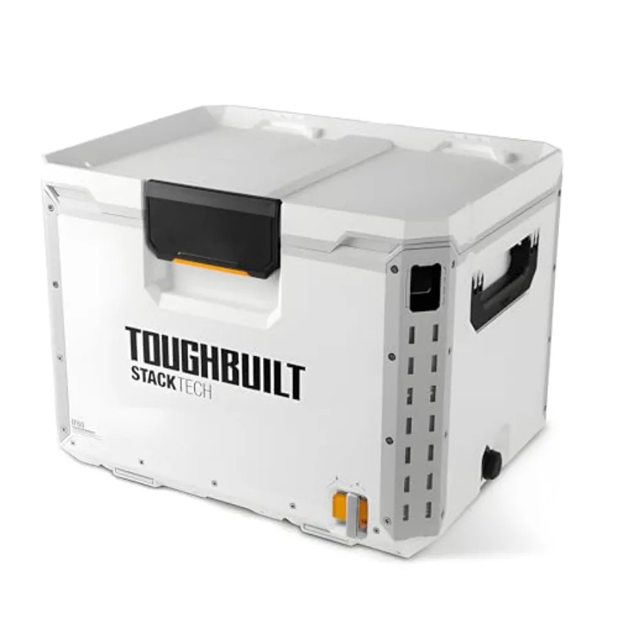 

Compact Cooler, Stackable Hard Shell Ice Chest for StackTech Boxes, Totes, or Lunchbox, 18 Can Capacity, White