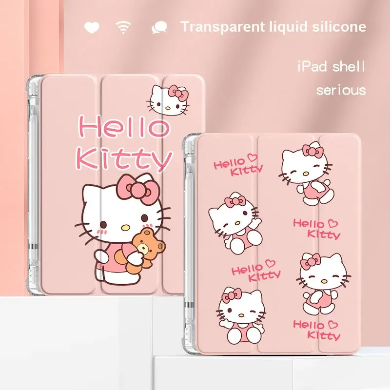 Hello Kitty Ipad Case for Ipad 10th Generation Case IPad Pro 2024 11inch 9/7/8th 9.7inch Air4/5 Mini 6 Tablet Case with Pen Slot