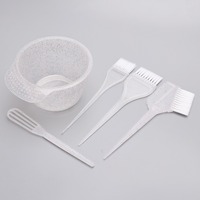5Pcs/Set Hairdressing Professional Hair Dyeing Kit Hair Coloring Tail Comb Hair Color Dye Bowl Bleaching Durable Stirring Brush