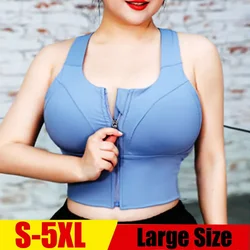 High Support Sports Bra Big Laides Women 4XL 5XL Fitness Underwear Home Yoga Tank Top Plus Size BH Sportswear Vest Running Shirt