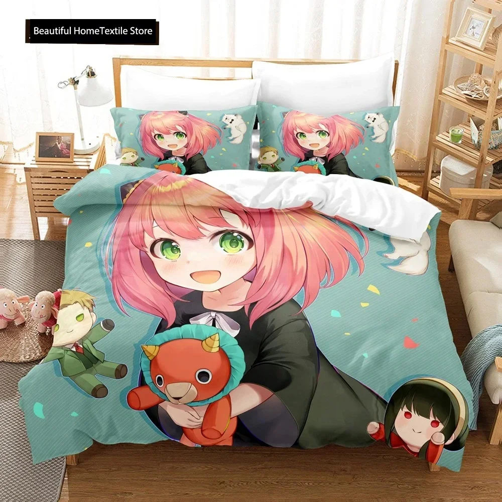 

Anime SPY×FAMILY Anya Forger 3D NEW Duvet Cover Pillowcase Bedding Set Adult Boy Girl Bedroom Decoration Single Double Large