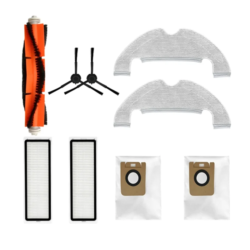 Pièces de sac à poussière pour aspirateur Dreame Bot L10 Plus, Z10 Pro, D10 PLUS, brosse principale, brosse latérale, filtre HEPA, vadrouille, gril
